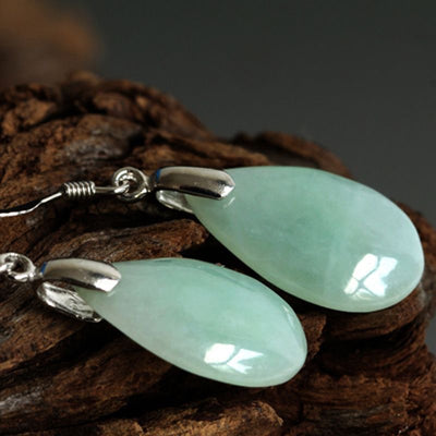 Hetian Jade Water Drop Earrings — Serene Ritual Adornment for Quiet Modern Living