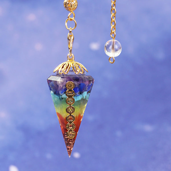Celestial Crystal Pendant Necklace | Artisan Zen-Inspired Tapered Gemstone Statement Piece