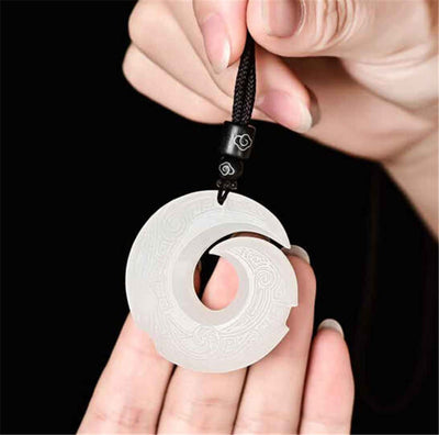 White Jade Xinjiang Hetian Pendant — Serenity Ritual Amulet for Quiet Modern Living