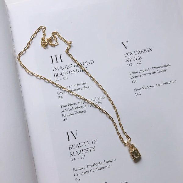 Sterling Silver Red Diamond Lock Short Chain Necklace | Light Luxury INS Popular Jewelry