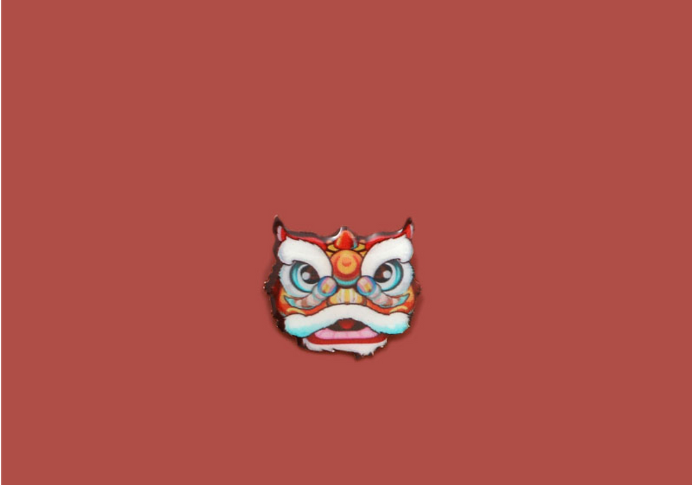 Elegant Chinese Lion Dance Brooch – Timeless Symbol of Power and Prosperity for Men and Women