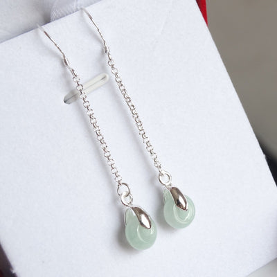 Jade Whisper Earrings — 925 Silver & Natural Jade for Quiet Rituals