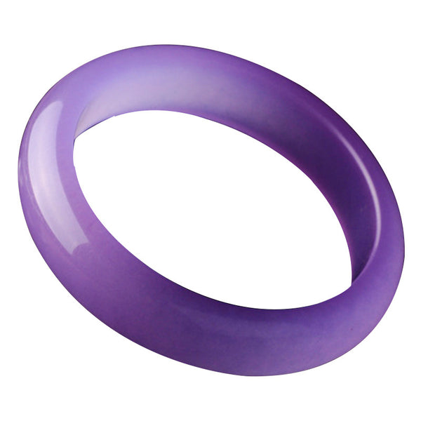 Xinkeng Ice Violet Natural Quartzite Jade Bracelet | Eastern Zen Meditation Healing Crystal Armband