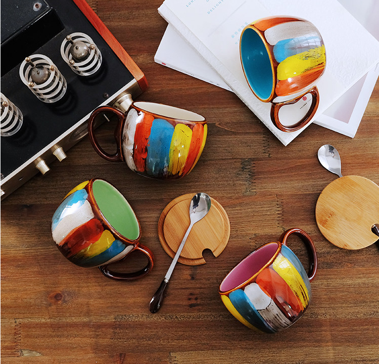 Elegant Minimalist Ceramic Mug with Lid and Spoon | Sustainable Luxury for Morning Rituals