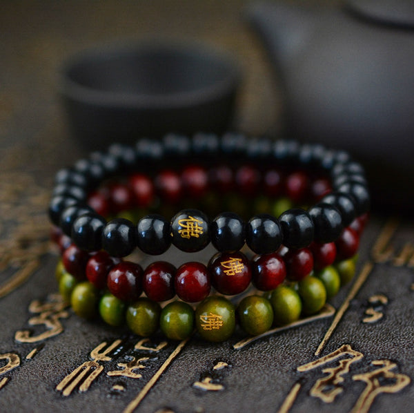 Mokume Buddha Bead Bracelet