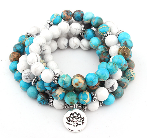 Howlite 108 Bead Mala Bracelet — Serenity Ritual for the Modern Soul