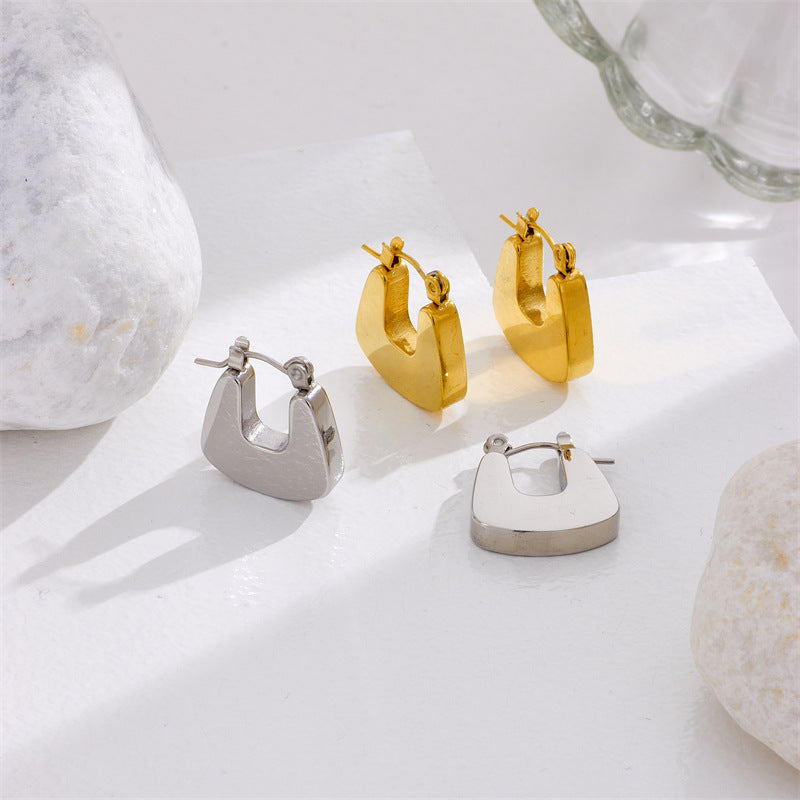 Silk & Sage | Golden Opulence | Chunky Cable Earrings with Sculptural Eastern Aesthetic