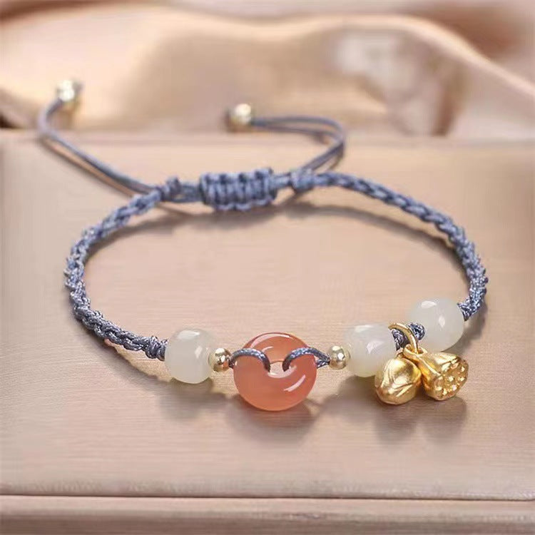 Hetian Jade Peace Buckle Bracelet — Serene Ritual Adornment for Quiet Modern Living