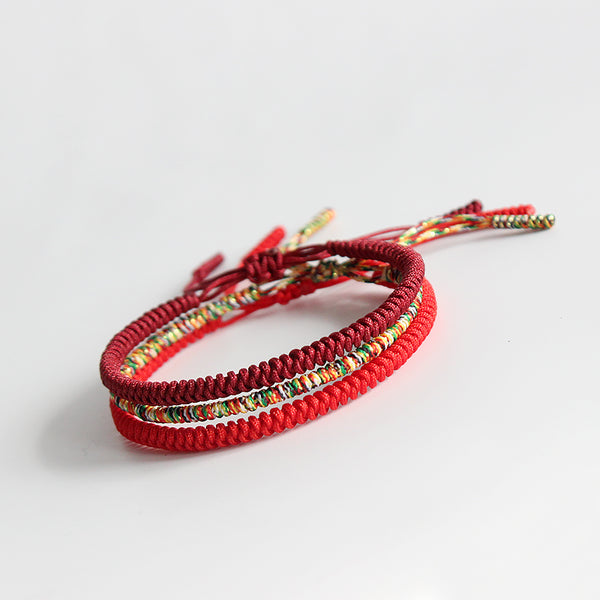 Authentic Chinese Red Rope Knot Bracelet - Traditional Handcrafted Auspicious Symbol Jewelry