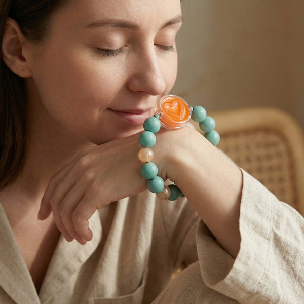 Elegant Traditional Chinese Medicine Jade Bead Bracelet for Harmony & Wellness