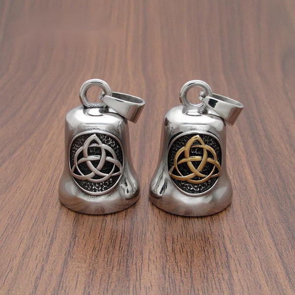 Elegant Stainless Steel Celtic Knot Bell Pendant – Timeless Symbol of Heritage and Protection