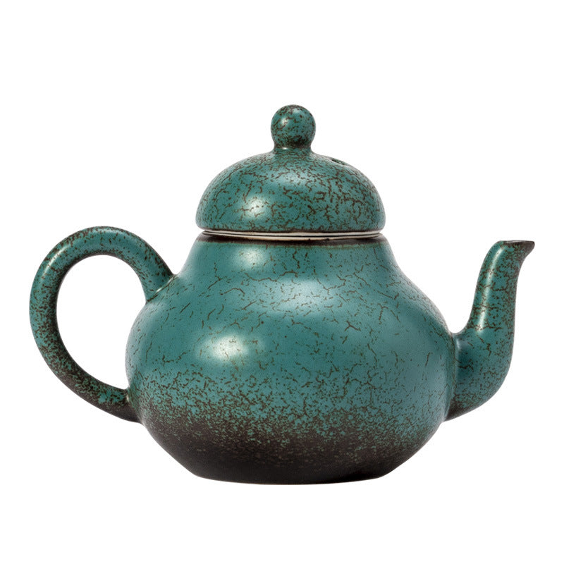 Handcrafted Green Glaze Teapot — Eastern Ritual Brew for Quiet Mornings