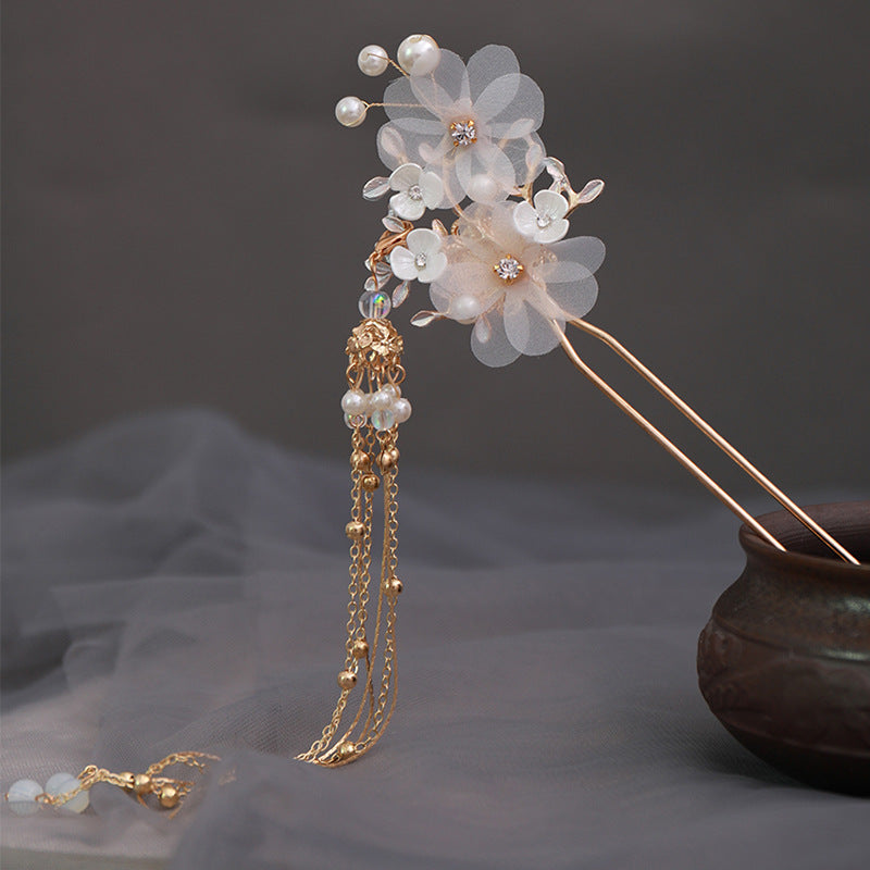Pearl Tassel Hairpin — Whispers of Eastern Elegance for Quiet Mornings