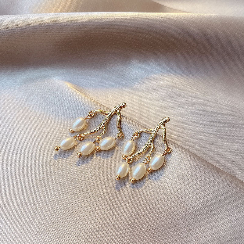 Elegant Pearl Branch Earrings for Women - Timeless Luxury Jewelry