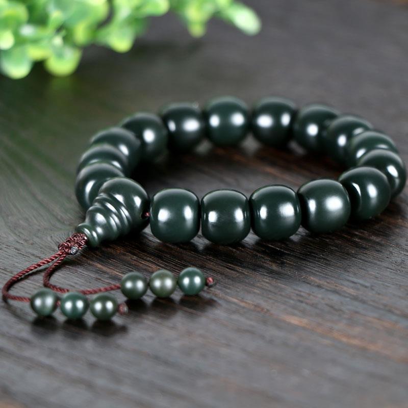 Hetian Gray Jade Ritual Bead Bracelet — Serene East for Quiet Modern Living