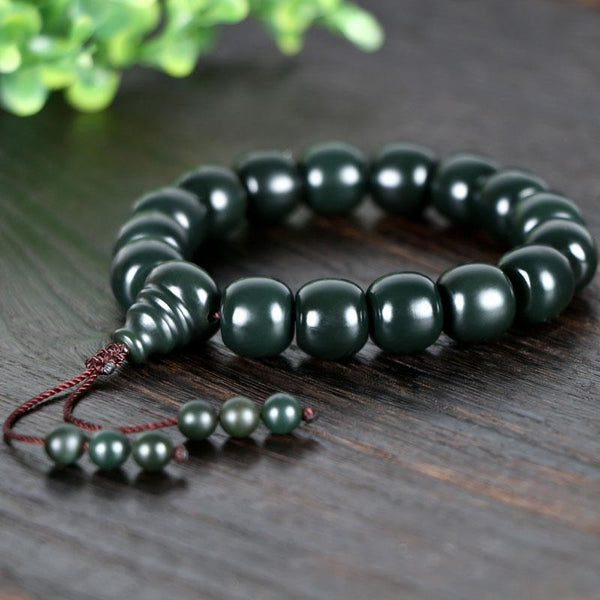 Hetian Gray Jade Ritual Bead Bracelet — Serene East for Quiet Modern Living