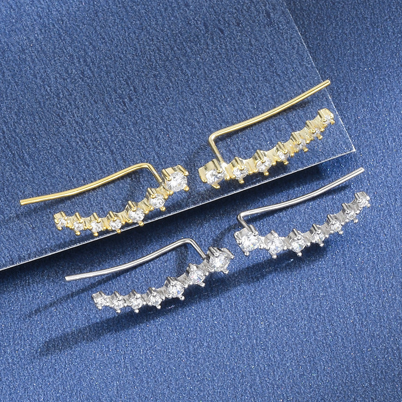 Vintage Elegance S925 Sterling Silver Stud Earrings for Women | Antique Fashion One-Piece Statement Jewelry