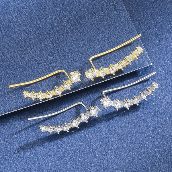 Vintage Elegance S925 Sterling Silver Stud Earrings for Women | Antique Fashion One-Piece Statement Jewelry