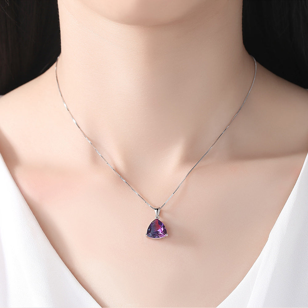 925 Sterling Silver Women's Necklace & Pendant Set | Trendy Minimalist Jewelry for Women | Layered Chain Choker Accessories