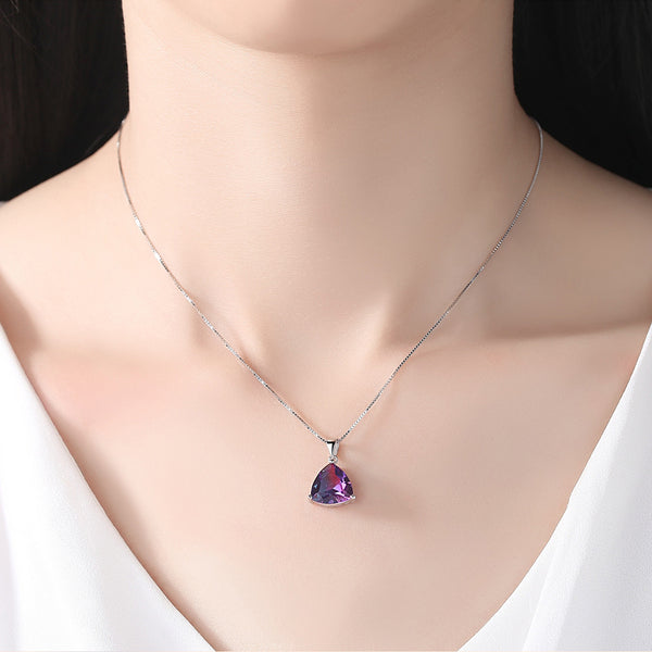 925 Sterling Silver Women's Necklace & Pendant Set | Trendy Minimalist Jewelry for Women | Layered Chain Choker Accessories