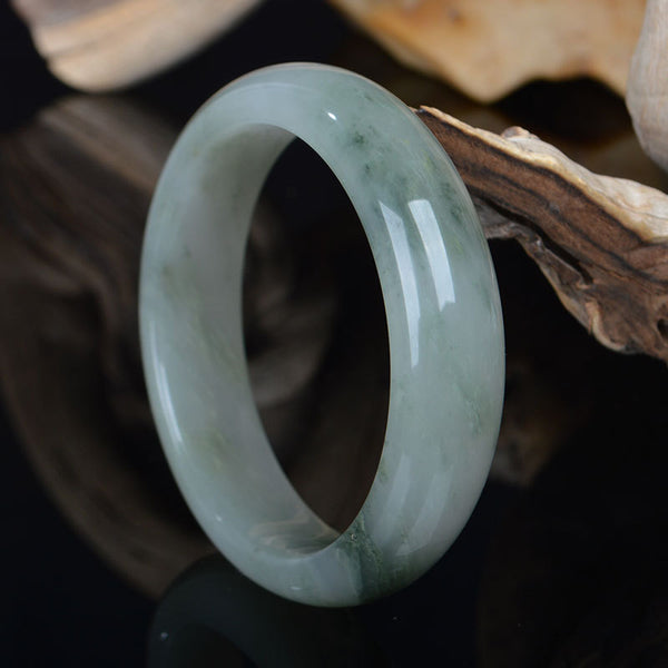 Natural Tianshan Jade Bracelet - Authentic Chinese Nephrite | Zen Meditation & Tea Ceremony Accessory 2026