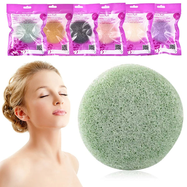 Luxury Konjac Sponge for Facial Cleansing & Gentle Exfoliation - Natural, Hypoallergenic, and Biodegradable Facial Puff