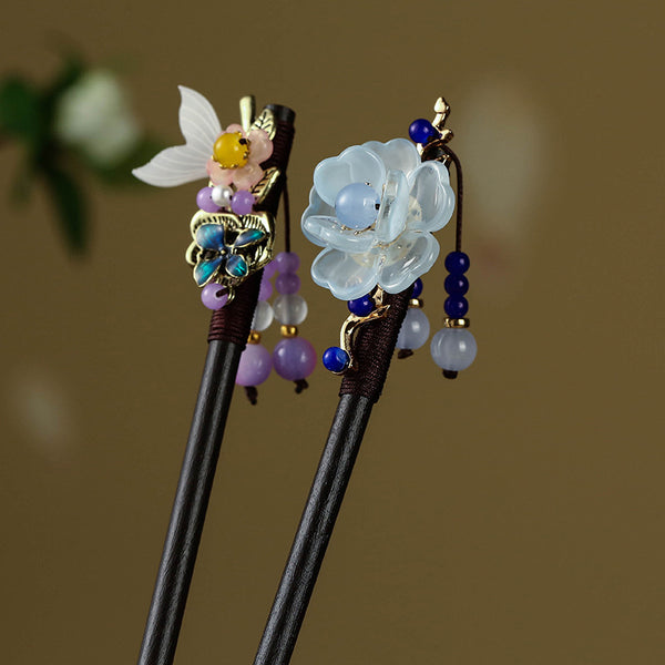 Silk Tassel Hairpin with Jade Accents — Eastern Serenity for Quiet Mornings
