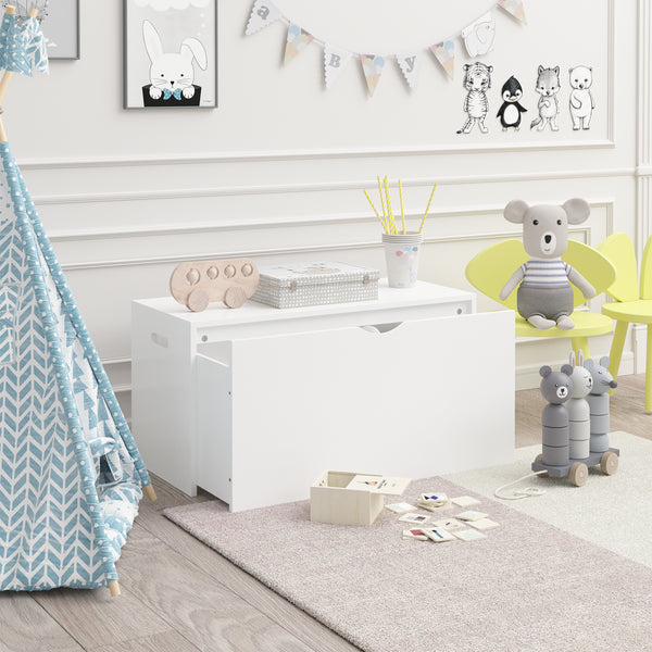 Modern Wooden Toy Storage Chest with Rolling Drawers – Spacious Pull-Out Bin for Nursery, Bedroom, or Playroom