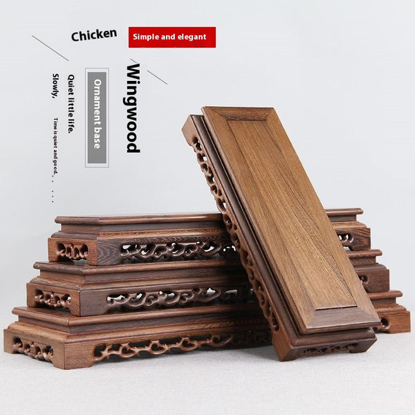 Hand-Carved Red Sandalwood Door Frame Base – Embodiment of Eastern Zen Aesthetics