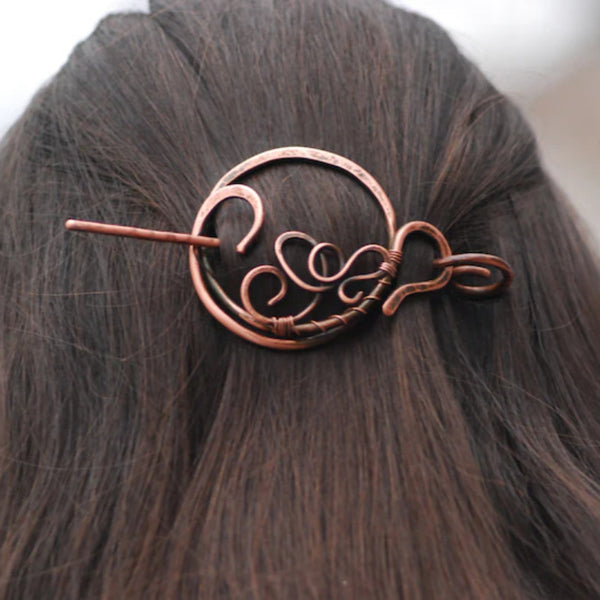 Vintage Copper Hairpin Set | Elegant Oriental Style Hair Stick Accessories for Women