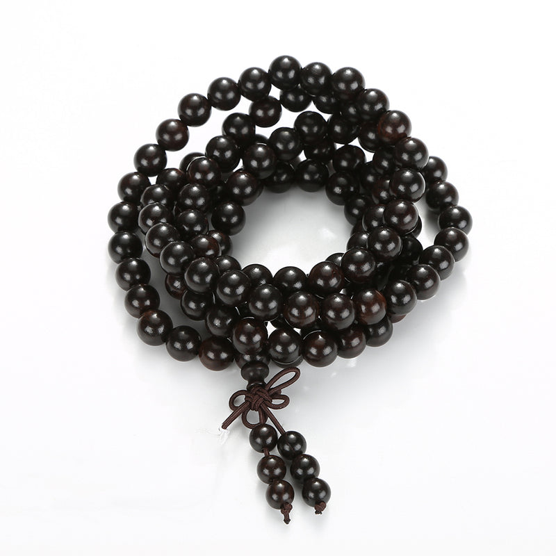 Bodhi 108 Beads Hand String Jewelry Natural Sandalwood Buddhist Buddha Wood Prayer Bead Bracelet