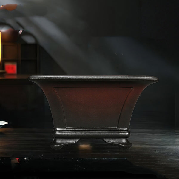 Premium High-Temperature Kiln-Fired Yixing Clay Flower Pot — Artisan Zisha Ware for Mindful Spaces and Zen Tea Rituals
