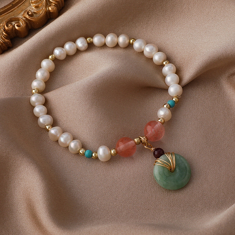 Pearl & Jade Lucky Buckle Bracelet — Eastern Serenity for the Quiet Soul