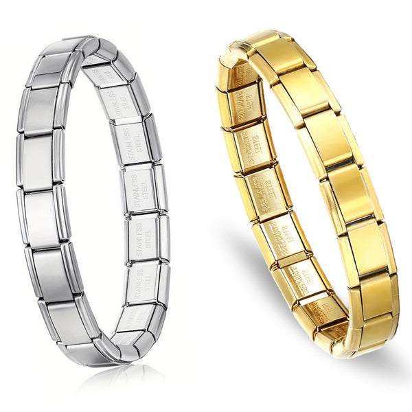 Handcrafted Stainless Steel Modular Bracelet – Minimalist Luxury, Customizable Design for Timeless Elegance