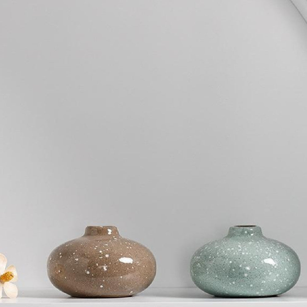 Handcrafted Ceramic Vase for Living Room & Entrance - Minimalist Eastern Zen Design, 2026 Trending Home Decor